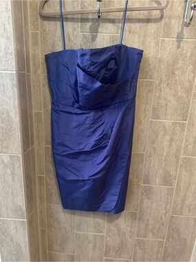 Strapless Royal Blue Cocktail Dress
